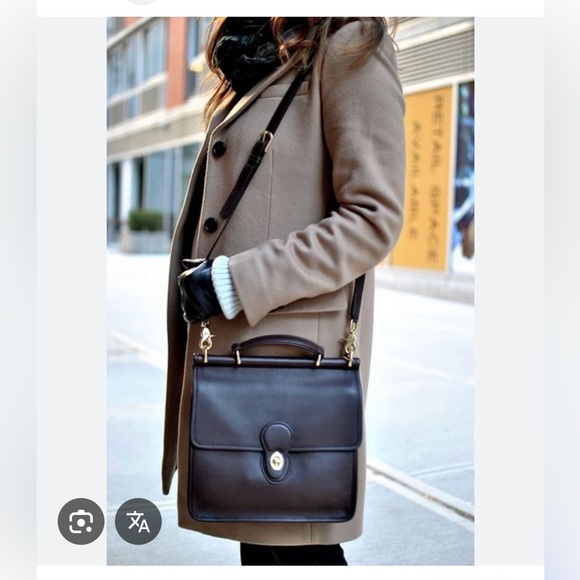 Coach Black Leather Willis Bag - Picture 15 of 16